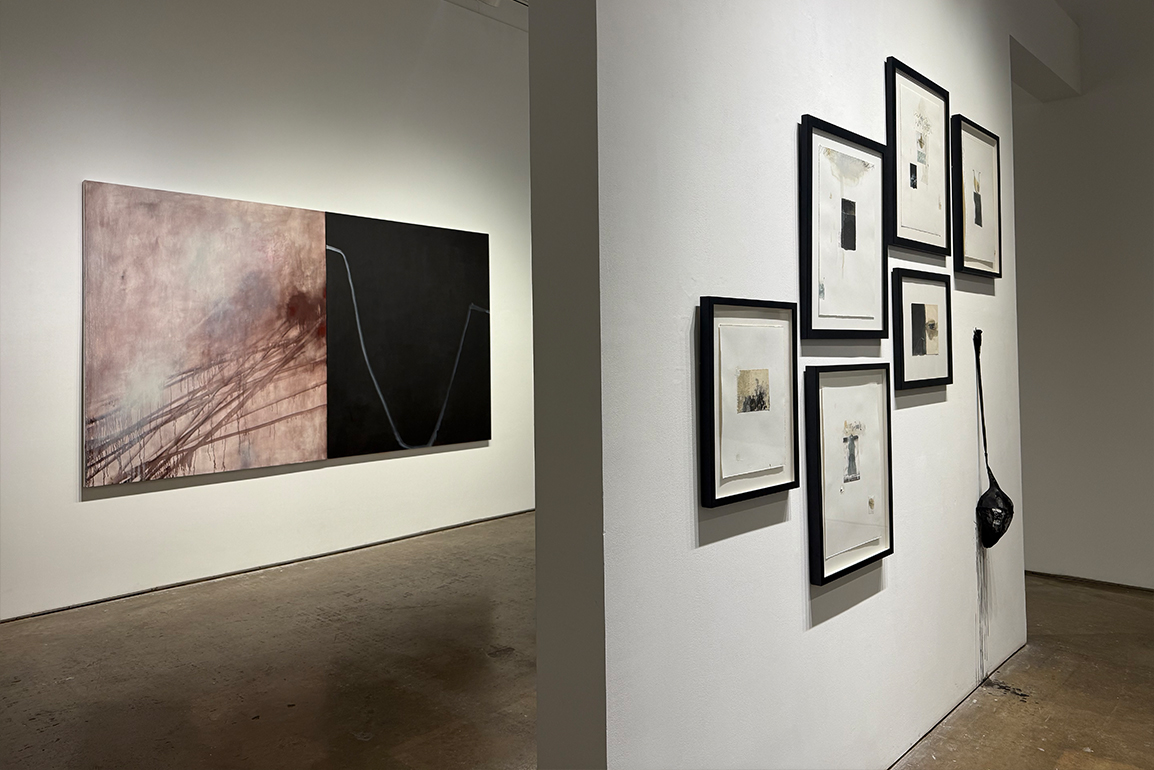 Sunken Island, 2017, oil and graphite on canvas, 64x50 inches